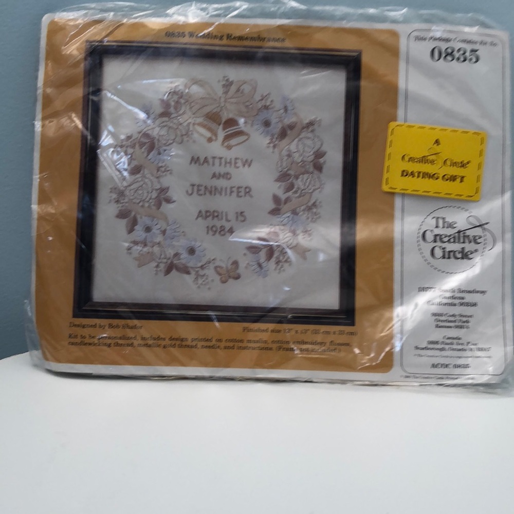 ‘80s Vintage Wedding Embroidery Kit